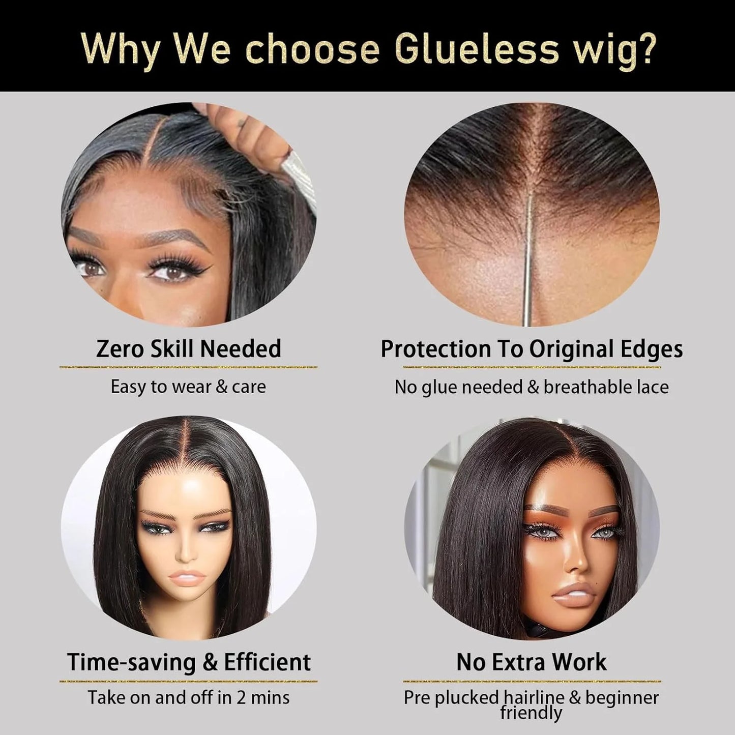 250% Density 7x5 Bone Straight Wear Go Bob Glueless Wigs Human Hair For Women Ready To Go Short Bob Wigs 4x4 Glueless Human Hair