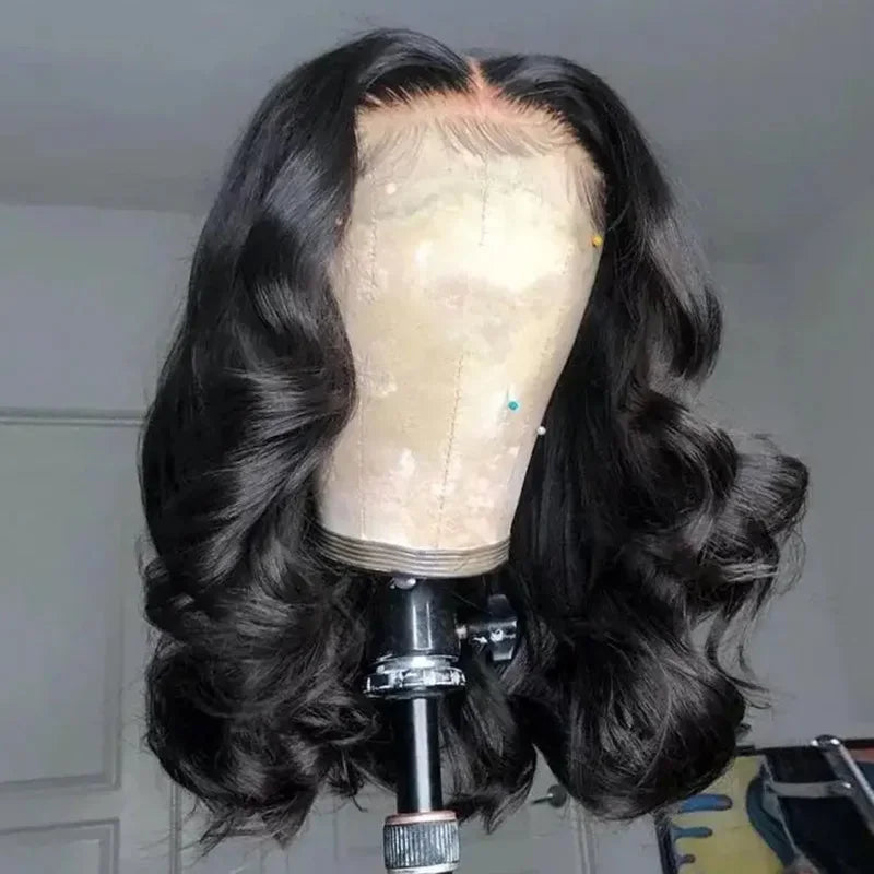 13x6 Body Wave bob wig human hair 100% HD Transparent Preplucked 5x5 short bob Remy brazilian wigs on sale choice for women