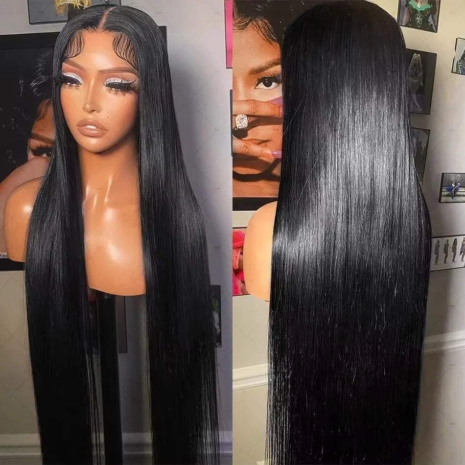 250 Density 30 40 Inch Bone Straight 13x4 13x6 Hd Lace Frontal Wigs For Women 360 Pre Plucked Lace Wig Human Hair Lace Front Wig