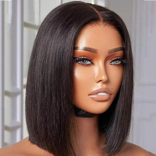 250% Density 7x5 Bone Straight Wear Go Bob Glueless Wigs Human Hair For Women Ready To Go Short Bob Wigs 4x4 Glueless Human Hair