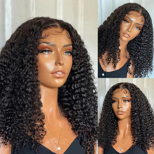 Pre Cut No Glue Deep Wave HD Bob Wigs Curly 6x4 Glueless Wig Human Hair Ready To Wear Water Wave Lace Frontal Wigs Pre Plucked