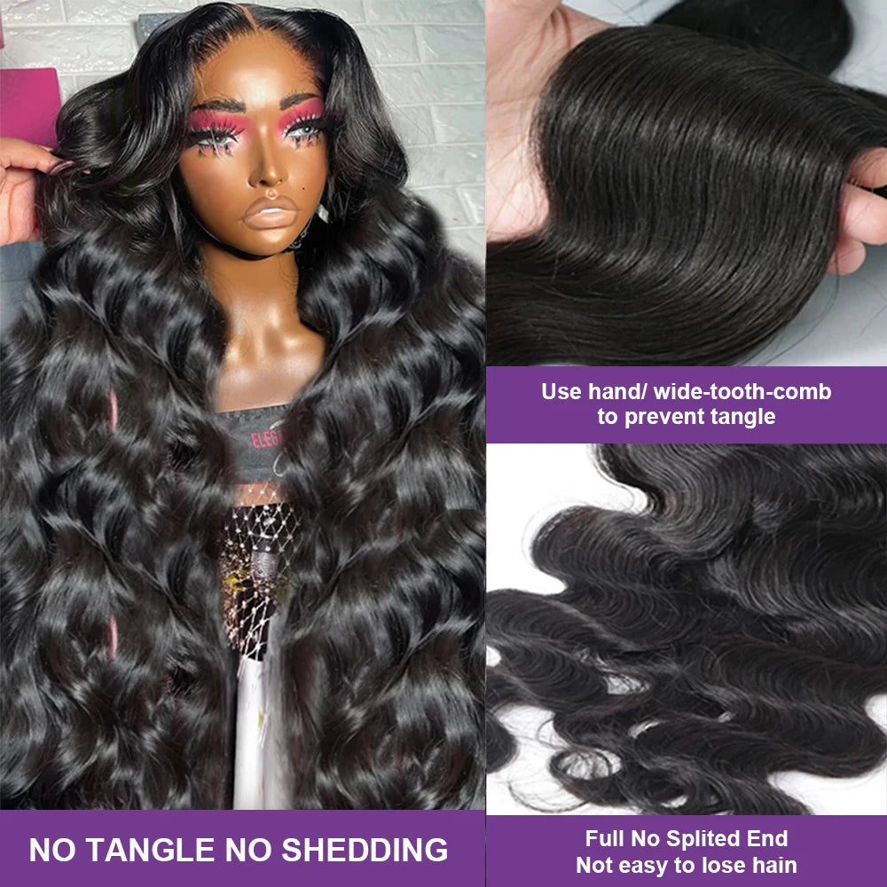 40 Inch Wear Go 7x5 Glueless Wigs Human Hair 13x4 13x6 HD Body Wave Lace Front Human Hair Wigs Ready To Go Human Hair PrePlucked