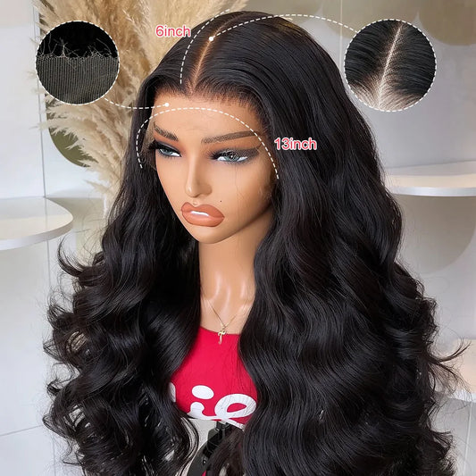 13x6 Body Wave Lace Frontal Human Hair Wigs 30 40 Inch 13x4 HD Lace Front Wig Brazilian Loose Water 5x5 Glueless Closure Wear Go