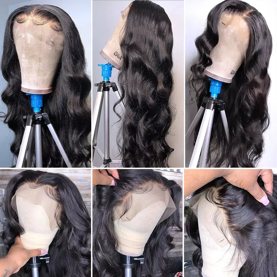 40 inch Ready To Wear 7x5HD Glueless Wigs Human Hair 13x6 HD Body Wave Lace Frontal Human Hair Wigs For Black Women 220 Density