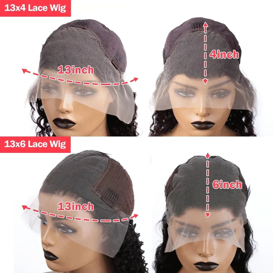 13x6 Body Wave Lace Frontal Human Hair Wigs 30 40 Inch 13x4 HD Lace Front Wig Brazilian Loose Water 5x5 Glueless Closure Wear Go