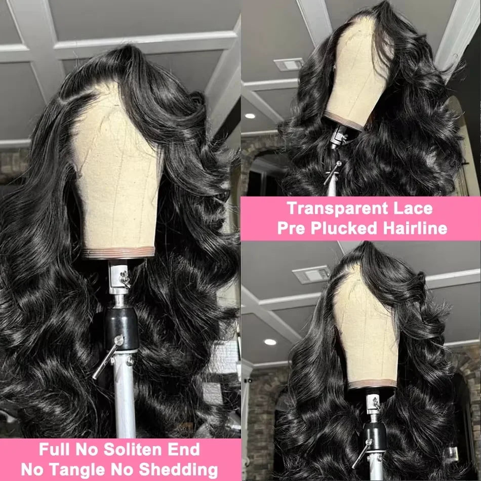 40 Inch Wear Go 7x5 Glueless Wigs Human Hair 13x4 13x6 HD Body Wave Lace Front Human Hair Wigs Ready To Go Human Hair PrePlucked